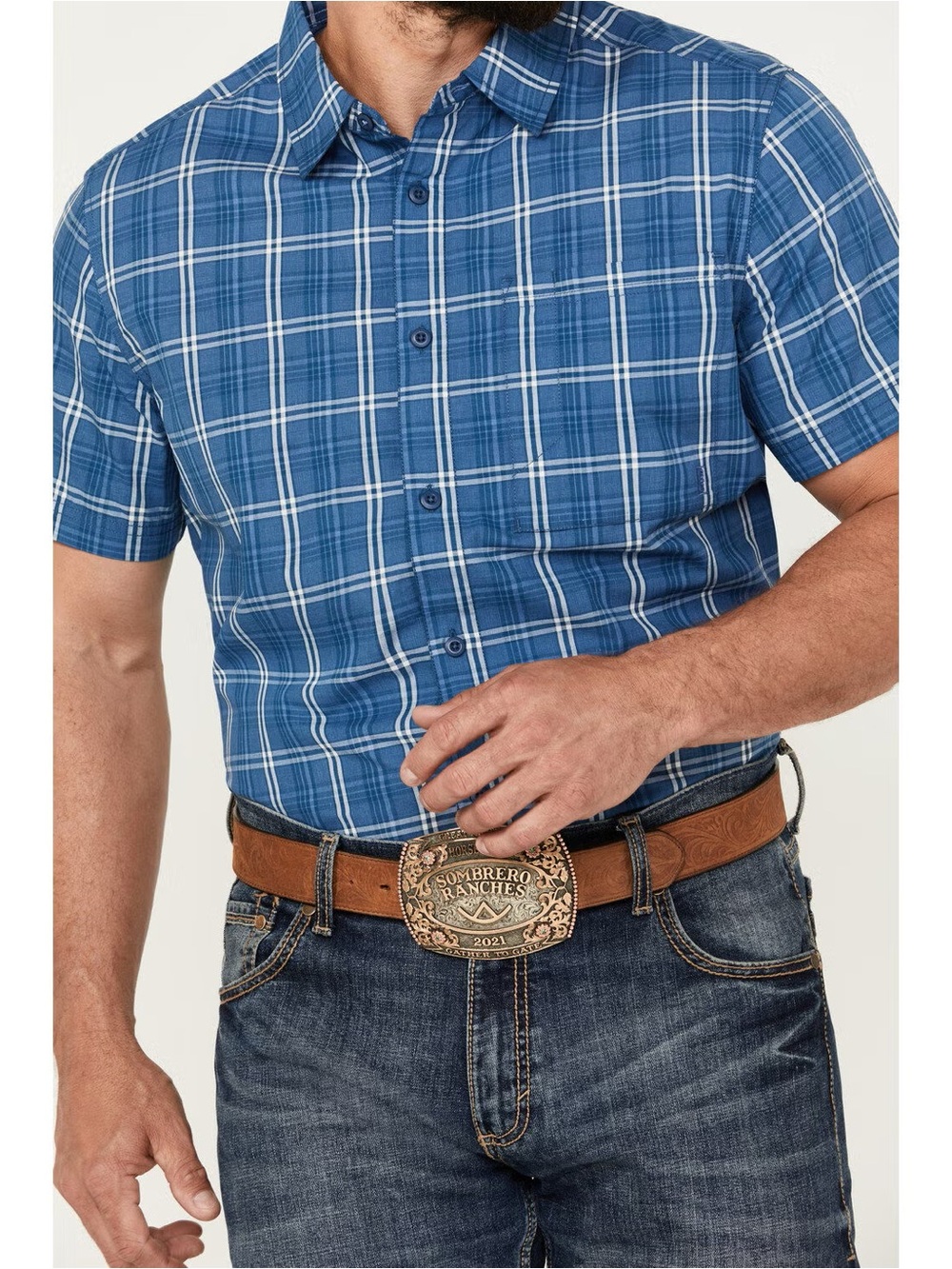 Brothers & Sons Men’s Cordell Plaid Western Button Up Shirt